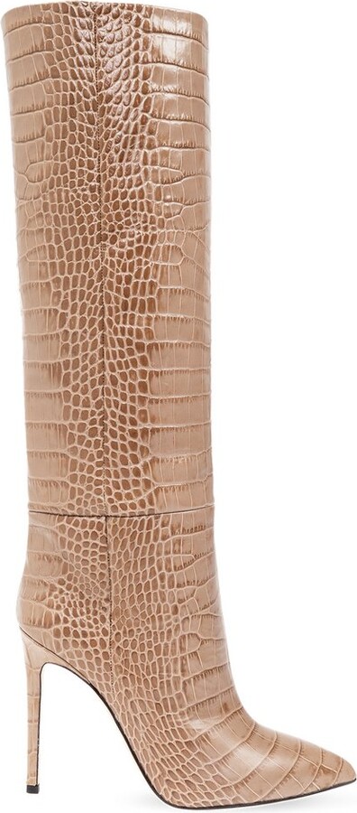 Paris Texas Crocodile-Effect Knee-High Boots - ShopStyle