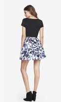 Thumbnail for your product : Express Floral High Waist Full Mini Skirt