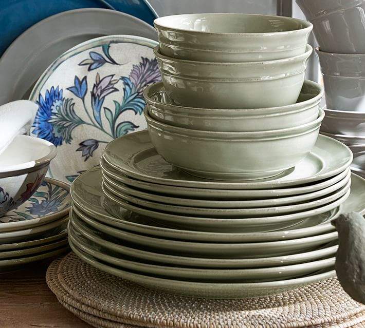 Pottery Barn Cambria 16Piece Dinnerware Set Celadon ShopStyle Home