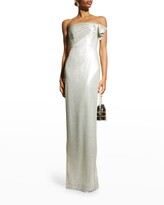 Thumbnail for your product : Black Halo Divina Strapless Column Gown
