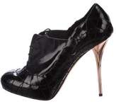 Thumbnail for your product : Christian Dior Leather Platform Booties Black Leather Platform Booties