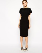Thumbnail for your product : Asos Design ASOS Pencil Dress in Crepe with Cross Back