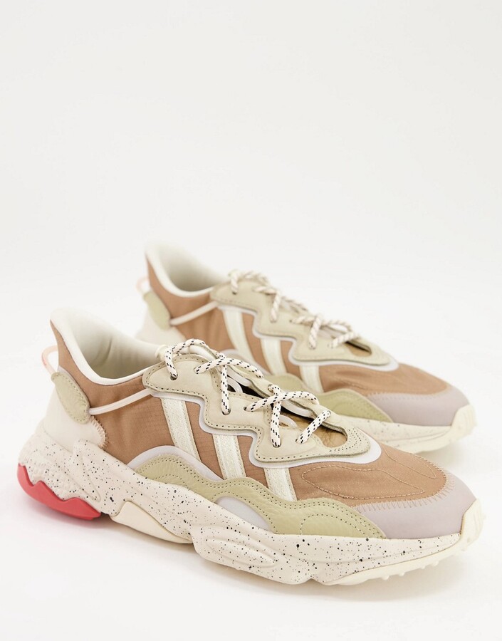 adidas Ozweego trainers in earth beige - ShopStyle