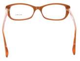 Thumbnail for your product : Miu Miu Logo Narrow Eyeglasses
