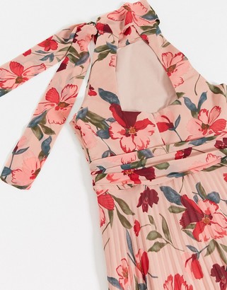 Forever u high neck maxi dress in floral Clearance