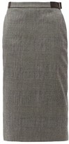 Thumbnail for your product : Altuzarra Bolan Prince Of Wales-checked Wool-blend Skirt - Black White