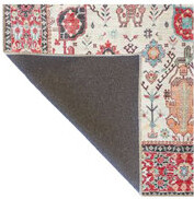 Hokku Designs Bordered Rectangle Botanical Pattern Woven Base and Washable Area Rug