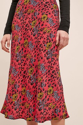 Jessica Russel Flint Anthropologie x JRF Mixed-Print Satin Bias Skirt