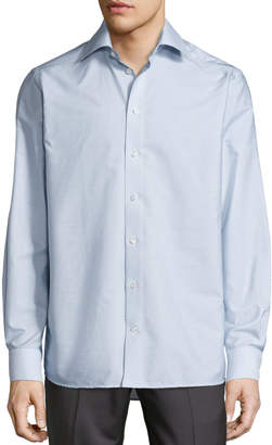 Eton Geometric-Print Button-Front Shirt, Navy