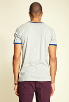Thumbnail for your product : 21men 21 MEN Heathered Contrast Trim Henley