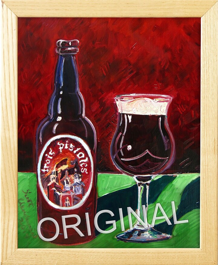 Trois Pistoles By Unibroue Beer Painting, Canada Poster, Gift For Him, Boyfriend, Dining Room Canadian
