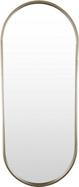 Benjara Fenny Wall Mounted Mirror Decor, Oval Shape, 16 x 40, Metal