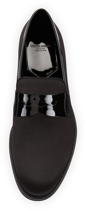 Giorgio Armani Men's Satin/Patent Dress Loafers