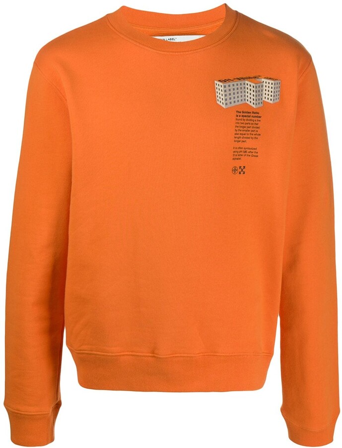 Off-White Men's Orange Sweatshirts & Hoodies | ShopStyle
