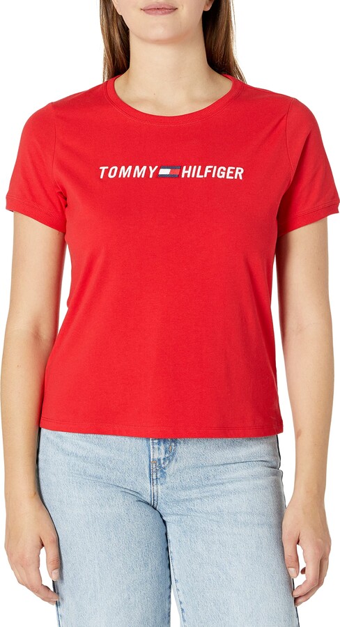Tommy Hilfiger Red Women's T-shirts | Shop the world's largest collection  of fashion | ShopStyle