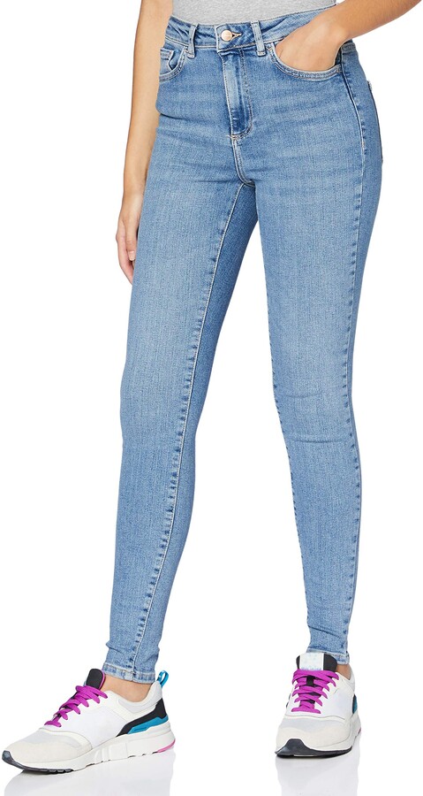 Vero Moda Tanya skinny jeans with mid rise in dark blue denim - ShopStyle