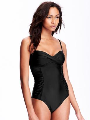 Old Navy Women's Ruched-Side Swimsuits