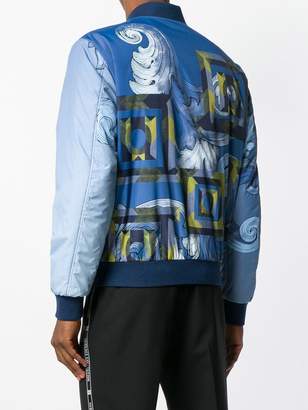 Versace geometric print bomber jacket