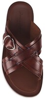 Thumbnail for your product : Massimo Matteo Cross-Strap Buckle Leather Slides