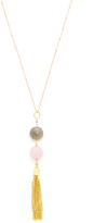 Thumbnail for your product : Grey Moonstone & Chalcedony Tassel Pendant Necklace