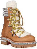 Thumbnail for your product : Christian Louboutin Men's Yeti Studded Leather Boots w/ Shearling
