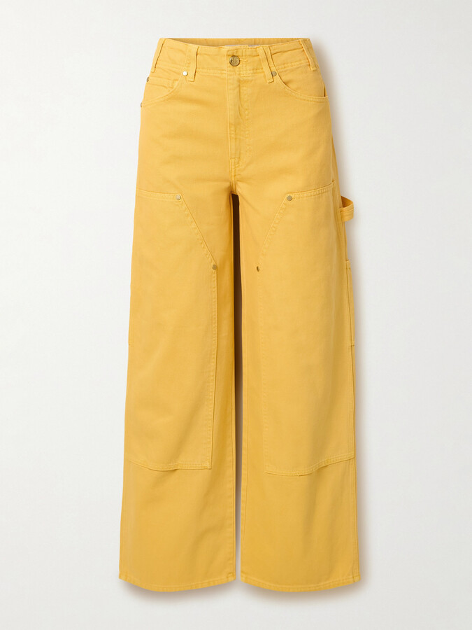 Ulla Johnson - The Olympia Cropped High-rise Wide-leg Jeans - Yellow