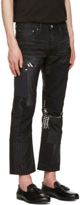 Junya Watanabe Black Multi Fabric Patch Jeans