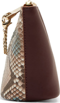 Thumbnail for your product : Chloé Pink Beige Python Small Baylee Cosmetic Pouch