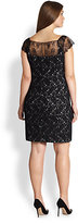 Thumbnail for your product : Kay Unger Kay Unger, Sizes 14-24 Contrast-Panel Lace Dress