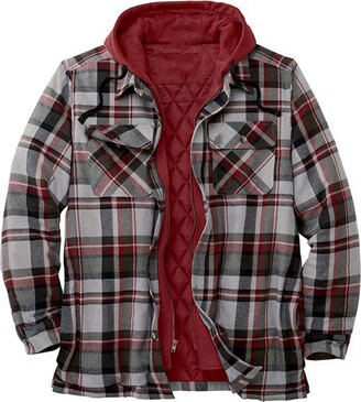 mens flannel jacket with zipper