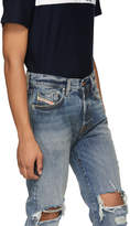 Thumbnail for your product : Diesel Blue Mharky L.32 Knee Rips Jeans
