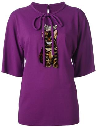 Dolce & Gabbana kitty patch blouse