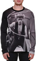 Thumbnail for your product : Dolce & Gabbana James Dean Photo-Print Long-Sleeve T-Shirt, Black/Gray