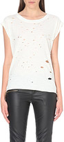 Thumbnail for your product : Free People Distressed cotton-jersey t-shirt