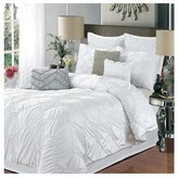 Thumbnail for your product : Isabella Collection Chic Home White Queen 8 Piece Duvet Cover Bed In A Bag Set