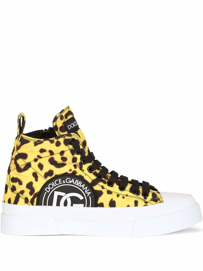 Dolce & Gabbana LeopardPrint HighTop Sneakers ShopStyle