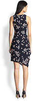 Thumbnail for your product : A.L.C. Eva Silk Printed Draped-Skirt Dress