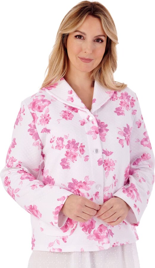 Slenderella Mock Quilt Bed Jacket BJ01315 Pink Medium ShopStyle