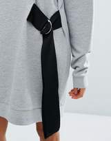 Thumbnail for your product : ASOS Mini Sweat Dress With D-Ring Tie
