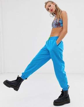 ASOS Design DESIGN shell jogger in blue