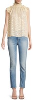 Thumbnail for your product : Rebecca Taylor Sleeveless Metallic Print Top