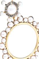 Thumbnail for your product : Elizabeth Cole 24-karat Gold-plated, Faux Pearl And Crystal Hoop Earrings
