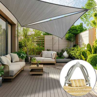 Royal Shade Triangle Pro Ring Sun Shade Sail