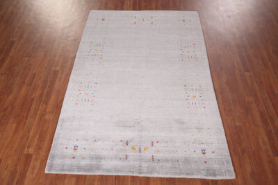 Isabelline Tribal Gabbeh Oriental Area Rug 5x8