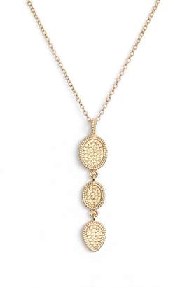 Anna Beck Gold Triple Drop Pendant Necklace