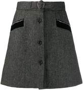 Thumbnail for your product : Miu Miu herringbone mini skirt