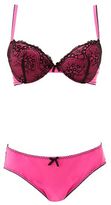 Thumbnail for your product : Charlotte Russe Contrast Lace Bra & Thong Set