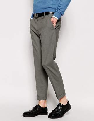 ASOS Skinny Crop Smart Pants In Mid Grey