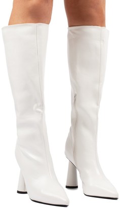 white knee boots uk