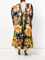 Thumbnail for your product : Richard Quinn floral print oversized high low dress